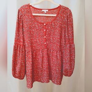 Max studio peasant peplum top